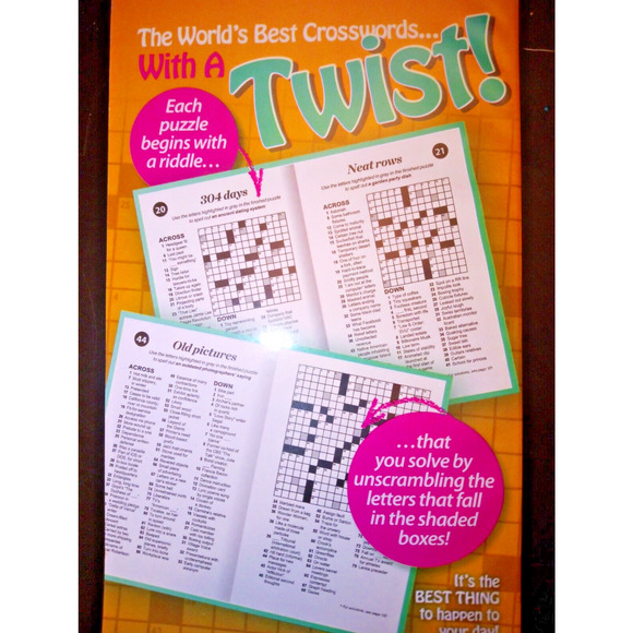 Worlds Best CROSS Word ~99 Puzzles~ Bonus Scramble Games Brain Exercise Dementia - Picture 8 of 9